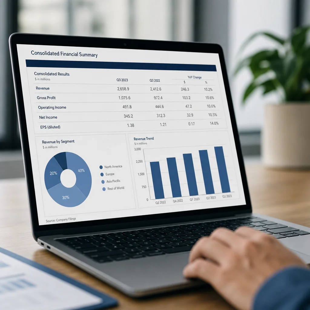 Close-up of bookkeeping reconciliation data being reviewed on a laptop screen